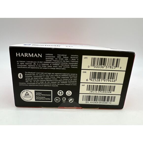 JBL Clip 4 Portable Bluetooth Speaker Red NEW - Picture 6 of 12